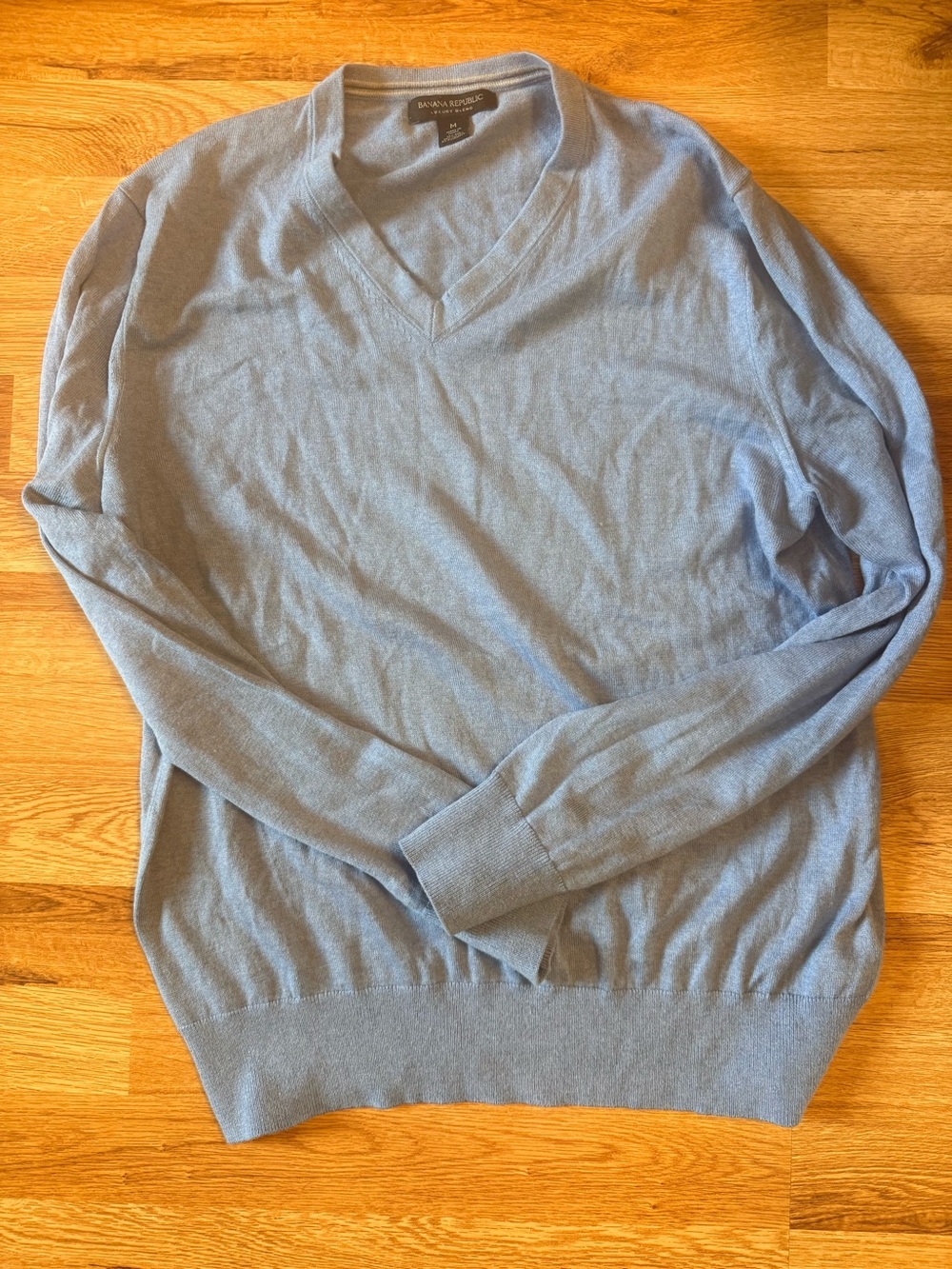 Vintage Banana Republic Light Blue V-Neck Sweater